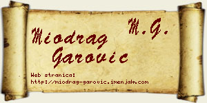Miodrag Garović vizit kartica